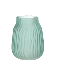 Ribbed Wide Vase (Green)